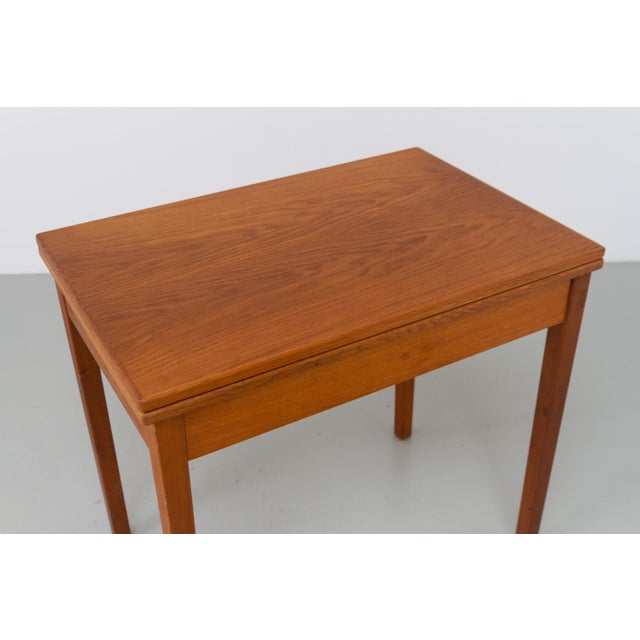 Mid-Century Danish Compact Folding Oak Dining Table attributed to Børge Mogensen, 1950s For Sale - Image 15 of 18