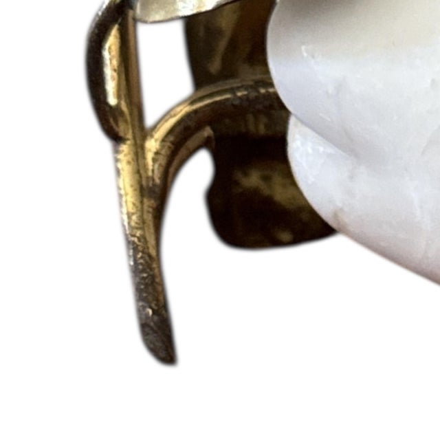 Vintage Italian Marble Lemon With Brass Leaves For Sale - Image 4 of 7