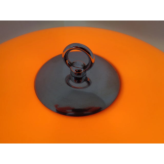 Orange Italian Orange Plastic & Chrome Table Lamp, 1960s For Sale - Image 8 of 18