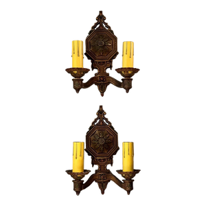 Early 1900’s Pair of Sconces With Original Finish