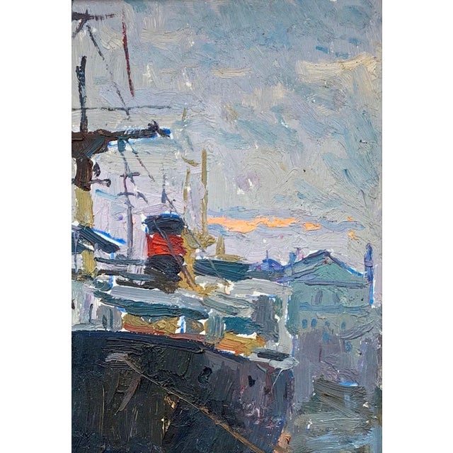 Realism Original Seascape Oil Painting, Ukrainian Artist, 1967 48-34 For Sale - Image 3 of 6