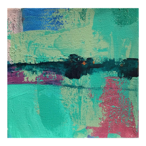 Little Abstract Coastal View on Stretched Canvas