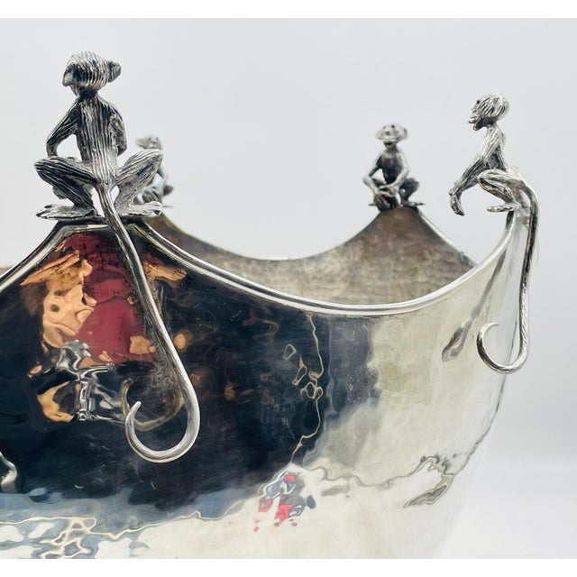 1980s Emilia Castillo, Silver-Plated "Monkey" Punch Bowl, Mexican Modernism For Sale - Image 11 of 18