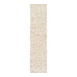 Pasargad Home Oushak Beige Wool Area Rug- 3' 0'' X 14' 3'' For Sale