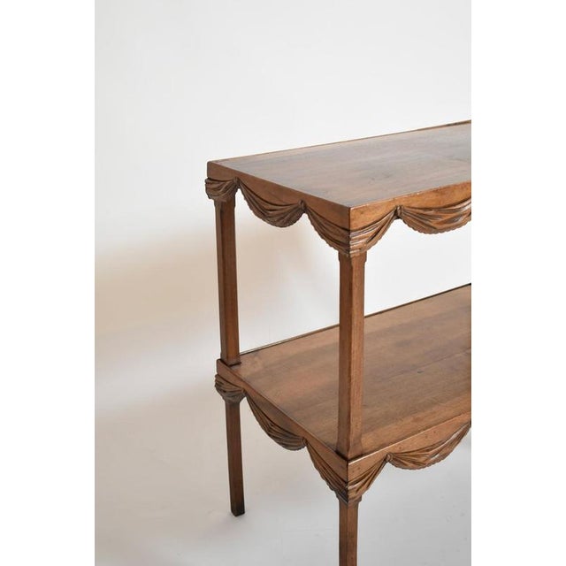 2000 - 2009 19th Century Side Table with Trompe l'oeil Drapery For Sale - Image 5 of 6