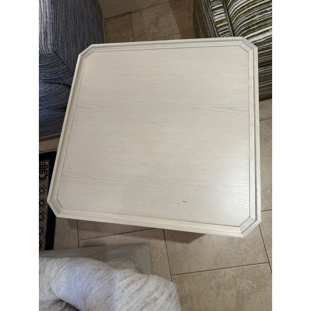 2020s Highland House Ricky Side Table in Alabaster Cerused Finish For Sale - Image 5 of 8