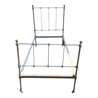 Early 20th Century Antique Iron Bed Frame, Twin For Sale