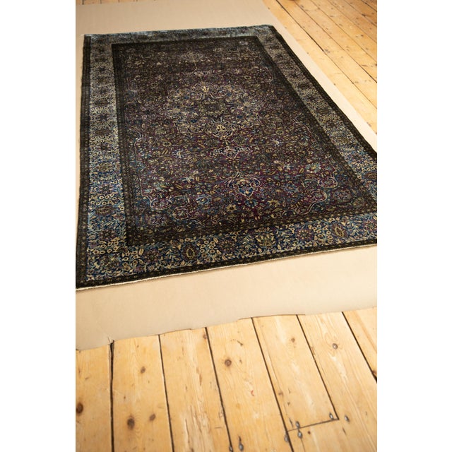 Antique Silk Kashan Rug - 4'3" X 6'8" For Sale - Image 9 of 13
