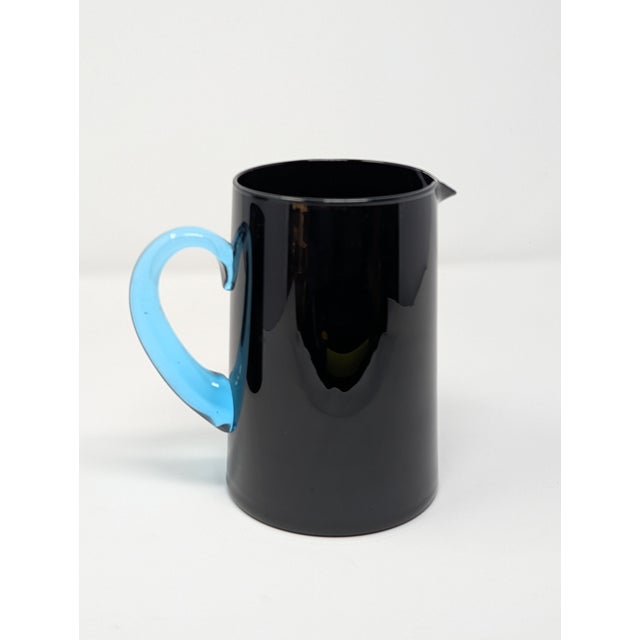 Glass 1990s Soichiro Sasakura for Sasaki Japanese Postmodern 'San Marino' Art Glass Pitchers Set of Two For Sale - Image 7 of 10