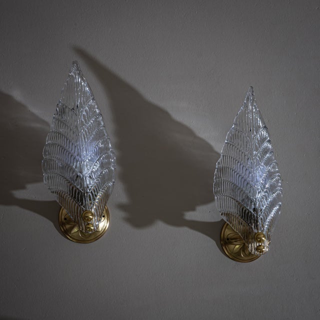 1940s Wall Lamps, Attributed to Seguso Vetri D’Arte - Pair For Sale In New York - Image 6 of 6