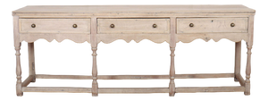 English Bleached Oak Dresser Base