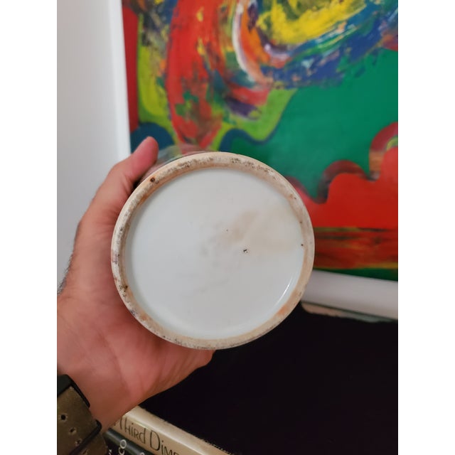 A rare antique original ( over 125 years old guaranteed) chinese porcelain enameled vase all hand made with applied...