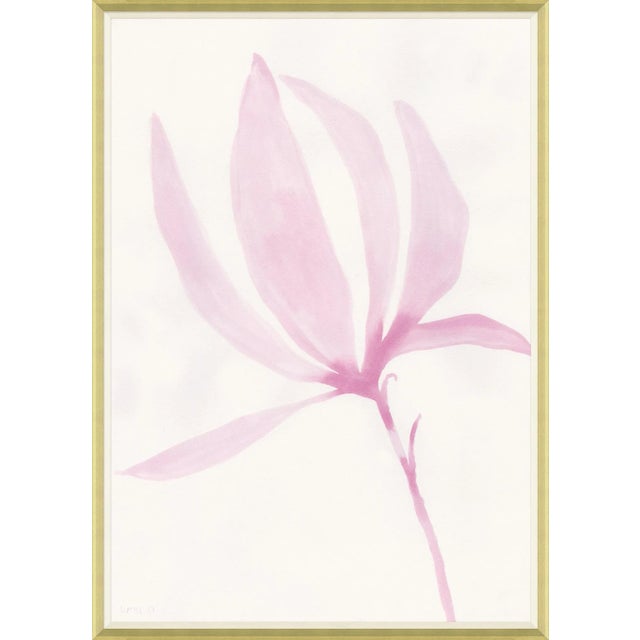 Contemporary Tulip Magnolia Single Framed Art Print For Sale - Image 3 of 3