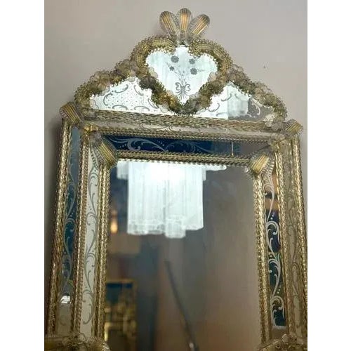 Mid-Century Venetian Murano Glass Mirror, 1960s For Sale - Image 15 of 16