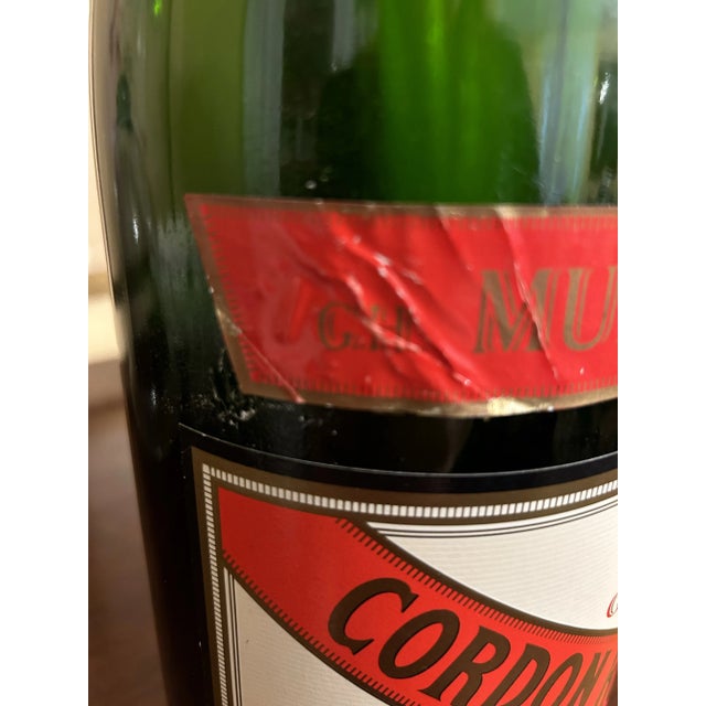 Glass Vintage Large Champagne Bottle for Display For Sale - Image 7 of 9