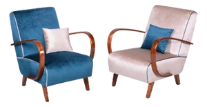 Czech Art Deco Armchairs attributed to Jindrich Halabala for Up Závody, 1940s, Set of 2