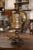 French 19th Century French Repousse Brass Oil Table Lamp With Tavern Scenes For Sale - Image 3 of 12