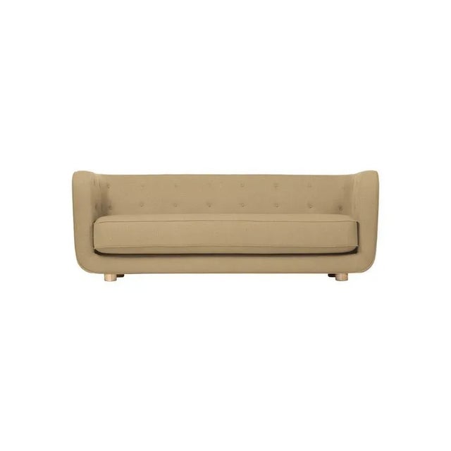 Sand and natural oak raf simons vidar 3 vilhelm sofa by lassen dimensions: w 217 x d 88 x h 80 cm materials: textile, oak....