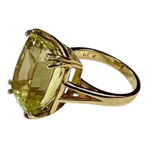 14k Yellow Gold Citrine Cocktail Ring
