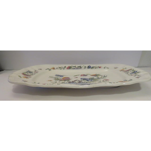 Sarreguemines France Majolica Rouen Faiencea Large 16" Rectangle Platter Vintage For Sale - Image 9 of 16