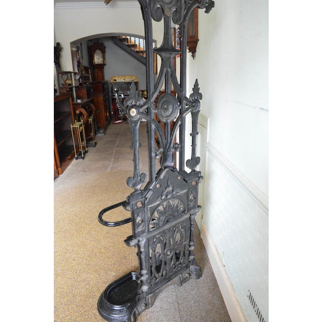 Late 19th Century Victorian Cast Iron Hall Stand, 1870 For Sale - Image 5 of 18