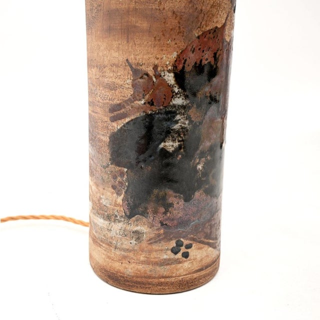 Ceramic Vintage Danish Ceramic Table Lamps attributed to Conny Walther, 1960, Set of 2 For Sale - Image 7 of 9