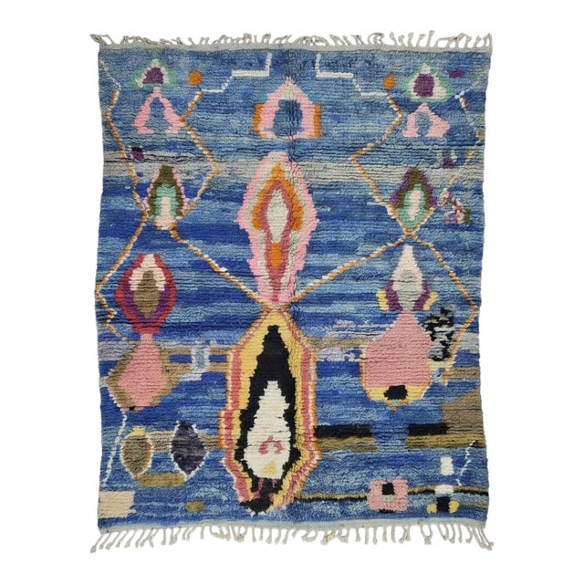 Handwoven Berber Wool Rug - 8.5 X 6.7 Ft For Sale