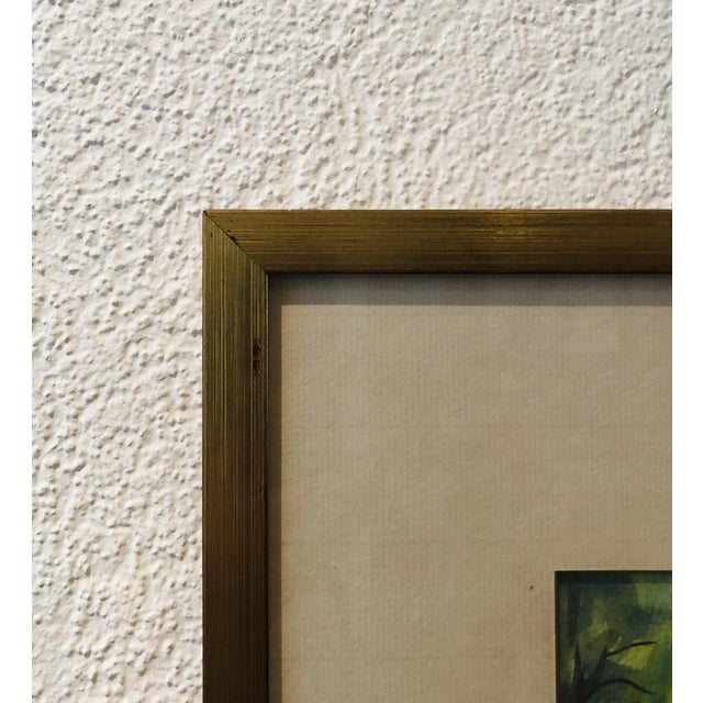 Ettore Verdesi, Au pied du Salève, Watercolor on Paper, Framed For Sale - Image 6 of 9