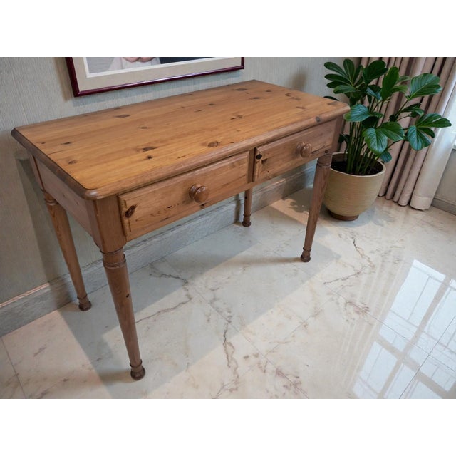 Vintage Pine Hall Console Table, 1980 For Sale - Image 9 of 18