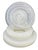 Glass 1990s Alabaster Glass Dinner & Salad Plates- Set of 10 For Sale - Image 7 of 9