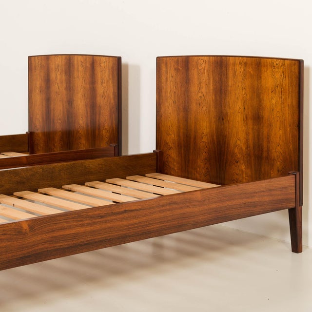Danish Rosewood Bed Frames, 1960s, Set of 2 For Sale - Image 4 of 11