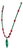 Artisan Genuine Malachite Necklace With Large Sculptural Pendant and Red Bamboo Seeds Detail For Sale