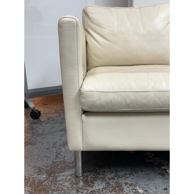 Animal Skin Room & Board Leather Sectional For Sale - Image 7 of 12