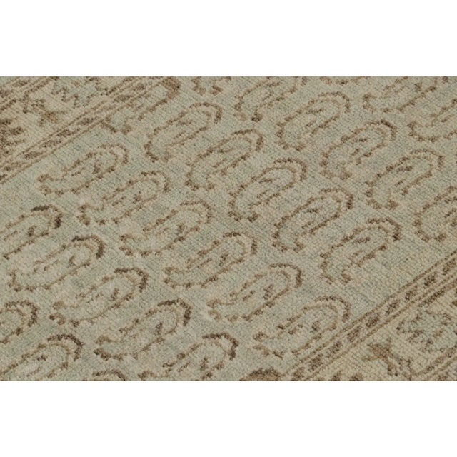 Rug & Kilim’sTribal Style Runner in Blue With Beige-Brown Paisley Patterns For Sale In New York - Image 6 of 7
