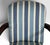 Wood Pair of Vintage Upholstered Queen Anne Style Striped Armchairs With Shell Carving For Sale - Image 7 of 17