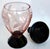 1930s Set of Art Deco Pink & Black Crystal Decanter & (6) Glasses. Czechoslovakia; Circa 1930 - Set of 7 For Sale In Reno/Lake Tahoe - Image 6 of 8