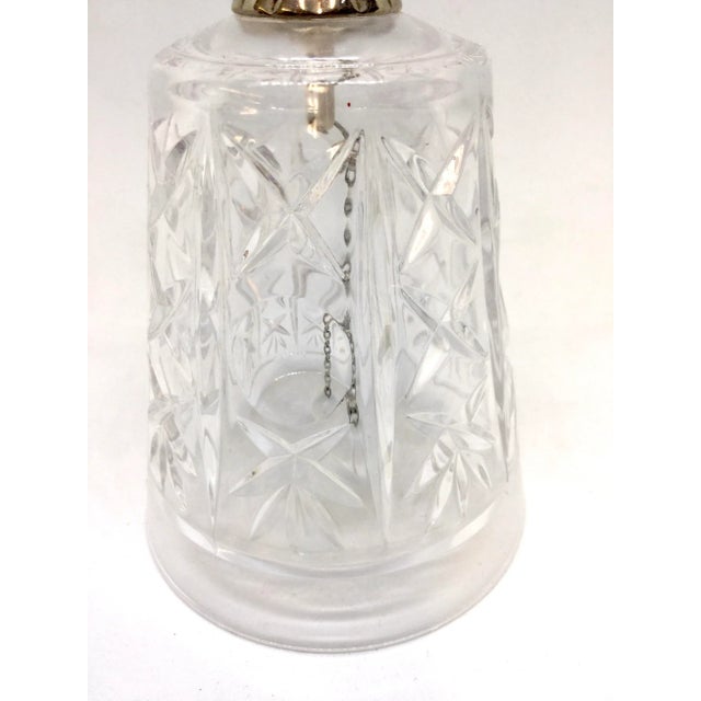 1960s Vintage Cut Crystal & Silver Plated Bell For Sale - Image 5 of 9