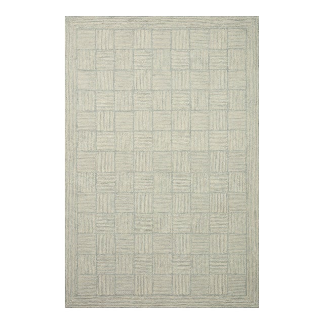 Chris Loves Julia x LoloiFrancis Silver / Sky 9'-3" x 13' Area Rug For Sale