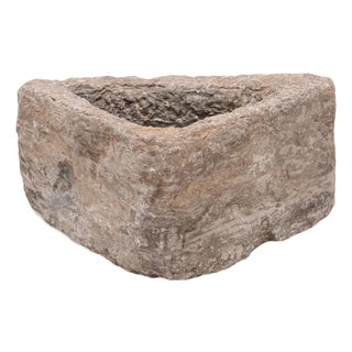 Chinese Triangle Stone Trough, C. 1900 For Sale