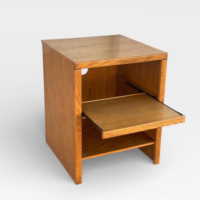 Pair of 1990s Oak Modular Utility Cabinets For Sale - Image 4 of 18