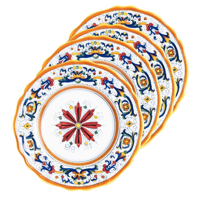 2020s Ricco Deruta Salad Plate, Full Design - Set of 4 For Sale - Image 5 of 6
