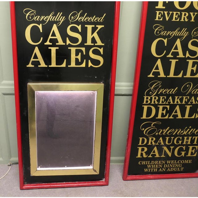 Vintage Illuminated Menu Board and Restaurant Welcome Board, 1960s, Set of 2 For Sale - Image 4 of 7