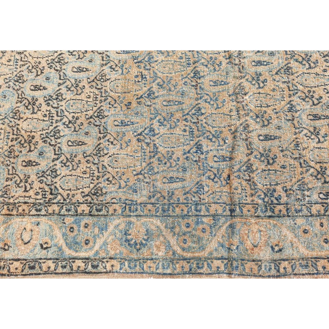 Textile Authentic Persian Kirman Handmade Wool Rug For Sale - Image 7 of 9