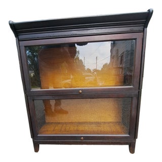 Early 20th Century Antique Grm Two Shelf Barrister Bookcase For Sale