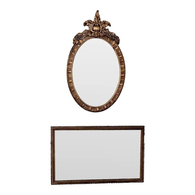 Rare Early 1900s French Louis XVI Gilt Frames, Pair — Authentic Patina For Sale