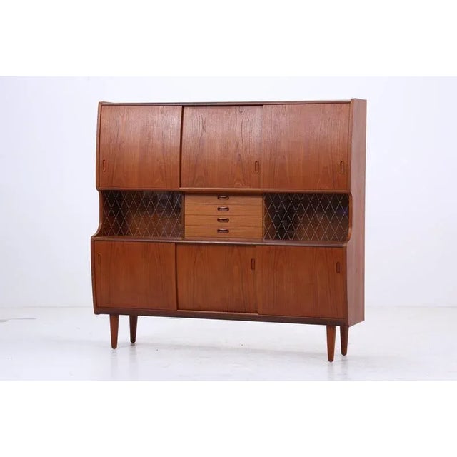 Mid-Century Teak Highboard by Poul M. Jessen for Viby, Denmark, 1960s For Sale - Image 6 of 17
