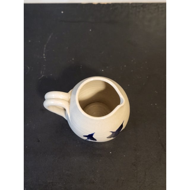 1970s Williamsburg Pottery Salt Glaze Miniature Pitcher Vase For Sale - Image 4 of 16