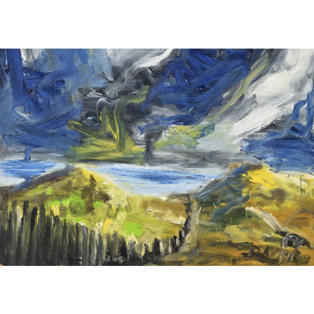 Dieter Nuhr, Thunderstorm at Sea, 1985, Large Acrylic Painting For Sale - Image 6 of 9