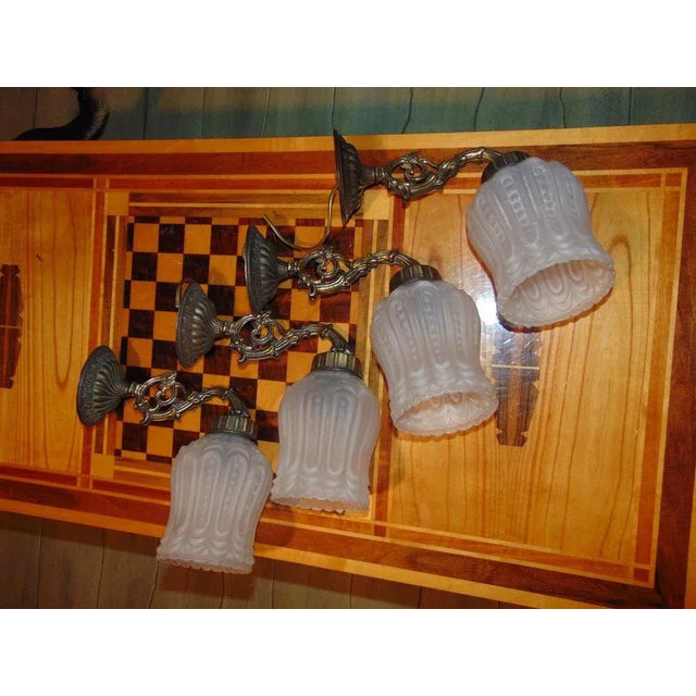 Vintage Brass Wall Lamp, 1950s For Sale - Image 9 of 11