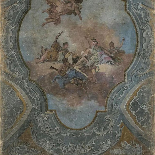 Antique Panoramic Wall Mural on Canvas, 1800s For Sale - Image 5 of 6